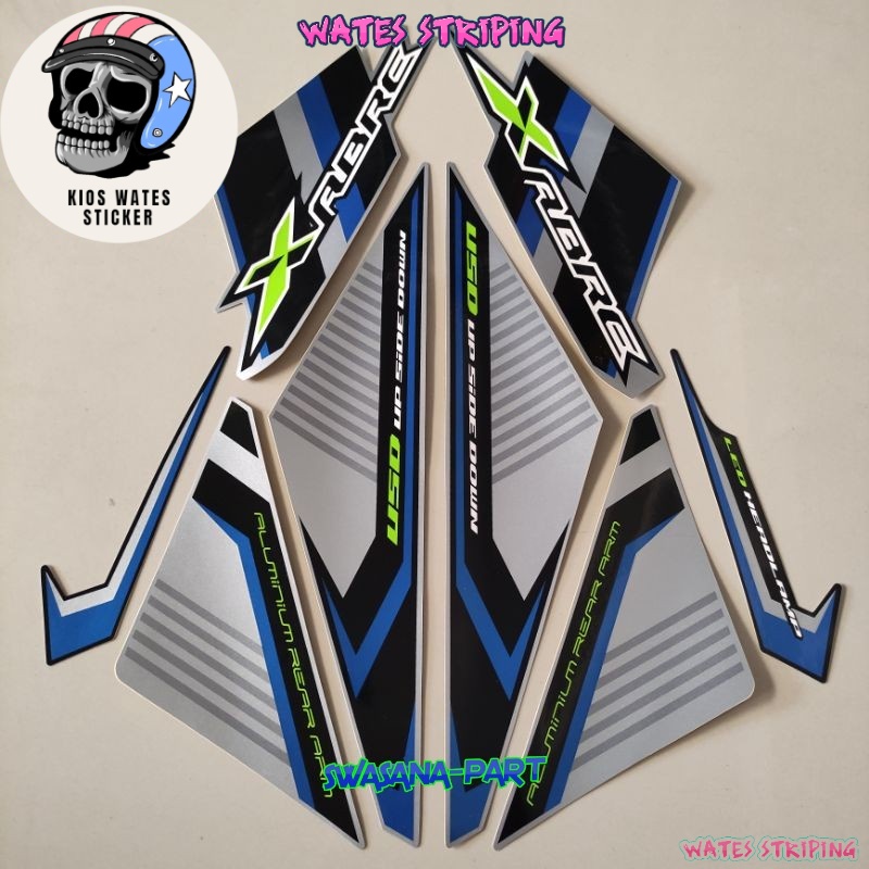 Original Asli Striping Sticker Lis Les Polet  yamaha xabre x abre 2016 biru silver list body motor b