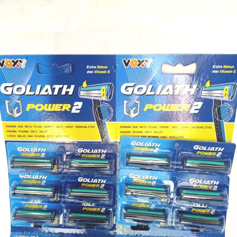 (12pcs) Garuk Cukur Goliath bermata 2 stainless stell pisau alat cukur jenggot kumis