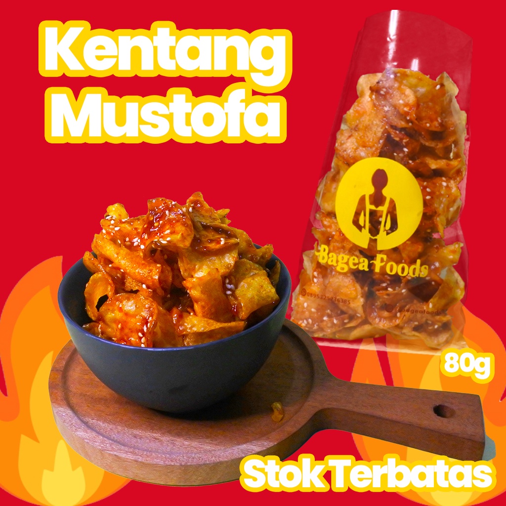 

Bagea Foods Kentang Mustofa Kering Kentang pedas 80gr cemilan dan lauk praktis