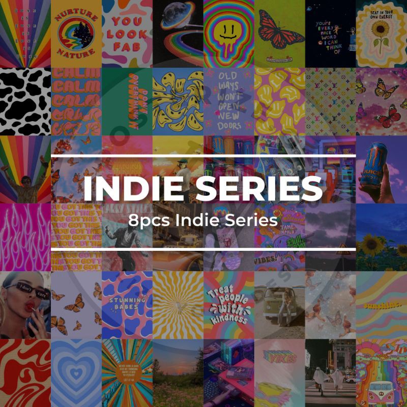 

POSTER AESTHETIC INDIE SERIES UKURAN A5(8 PCS)