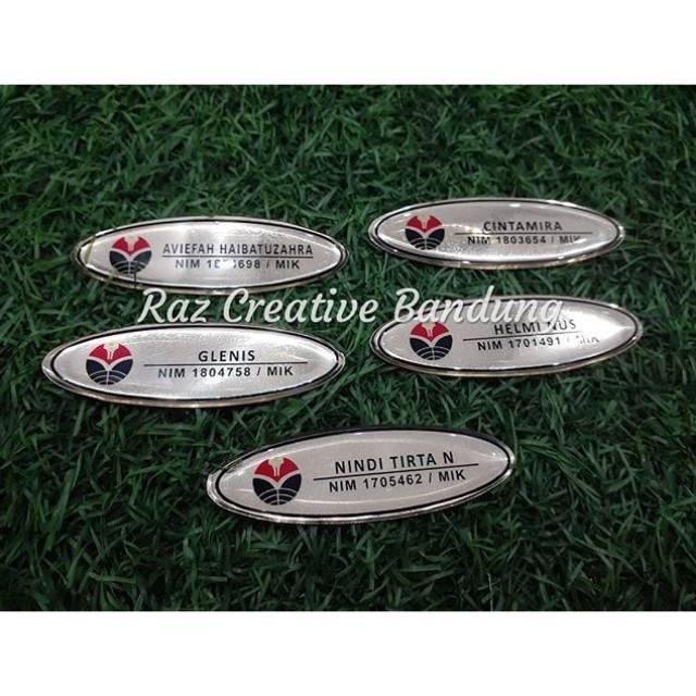 

Name Tag Kuningan Oval Magnet