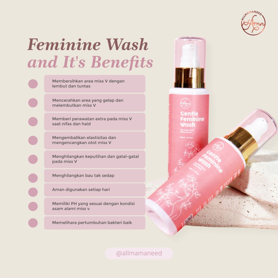 Allmamaneed GENTLE FEMININE WASH Sabun pembersih kewanitaan Miss V