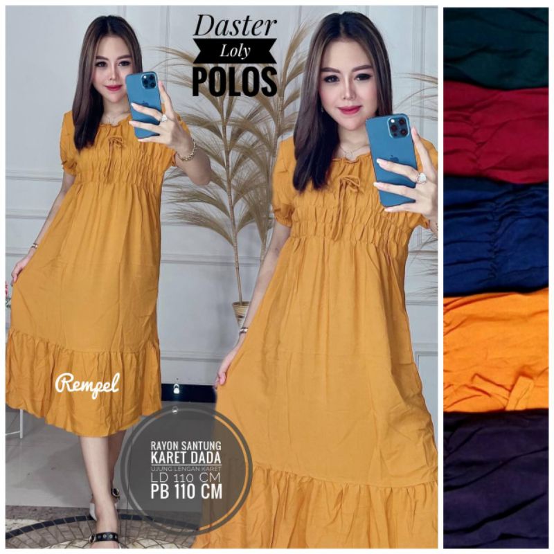 (BISA COD) TERMURAH DASTER SMOKE POLOS/DASTER KERUT DADA/DASTER KEKINIAN