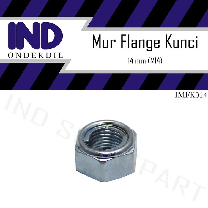 IND Onderdil Mur Flange-Nut Kunci 14 mm M14-M 14 Kunci 22 mm