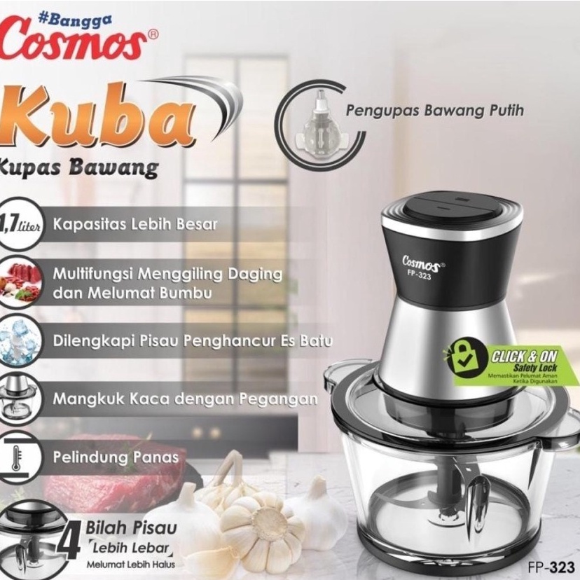 Cosmos FP 323 Food Processor 1.7 Liter Serbaguna . Baru &amp; Bergaransi