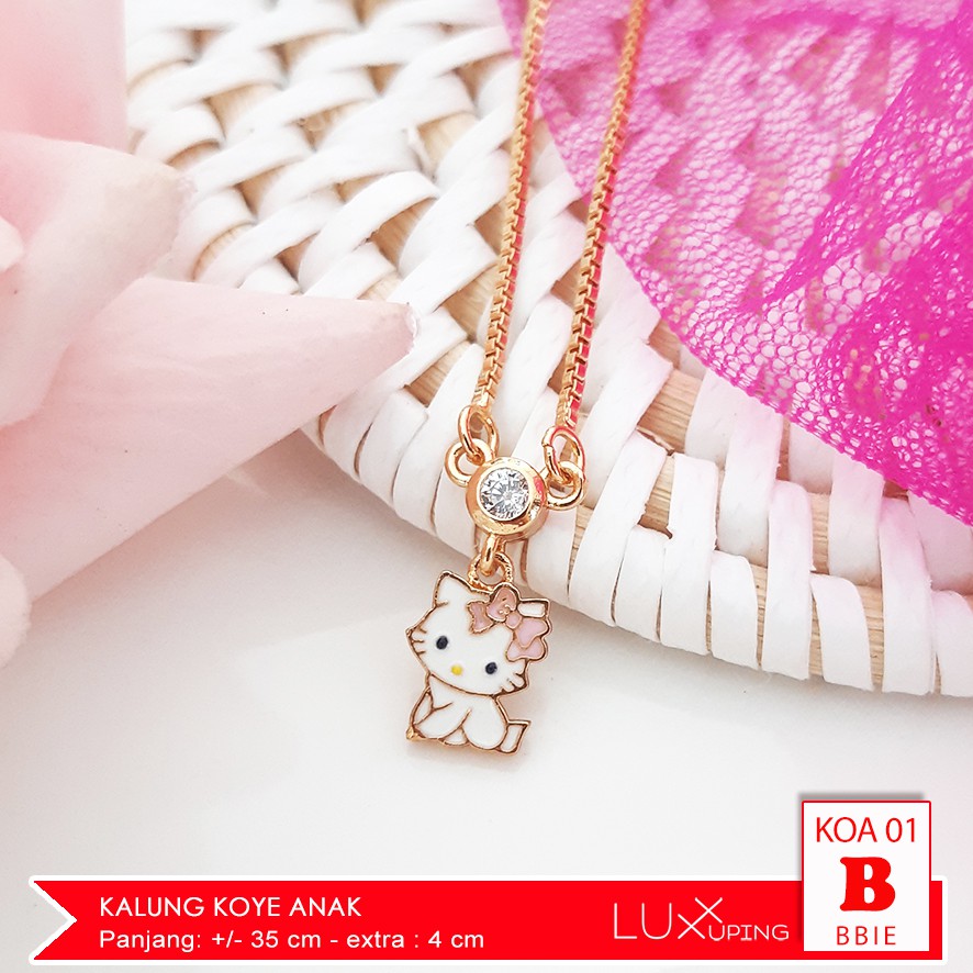 KOA 001 Kalung Anak Koye Kucing Marie Aristocats Winnie The Pooh Koye Xuping Anak Kalung Tsum Tsum Anak Kalung Lucu Perhiasan Anak Set Aksesoris Anak Perempuan Luxx Xuping