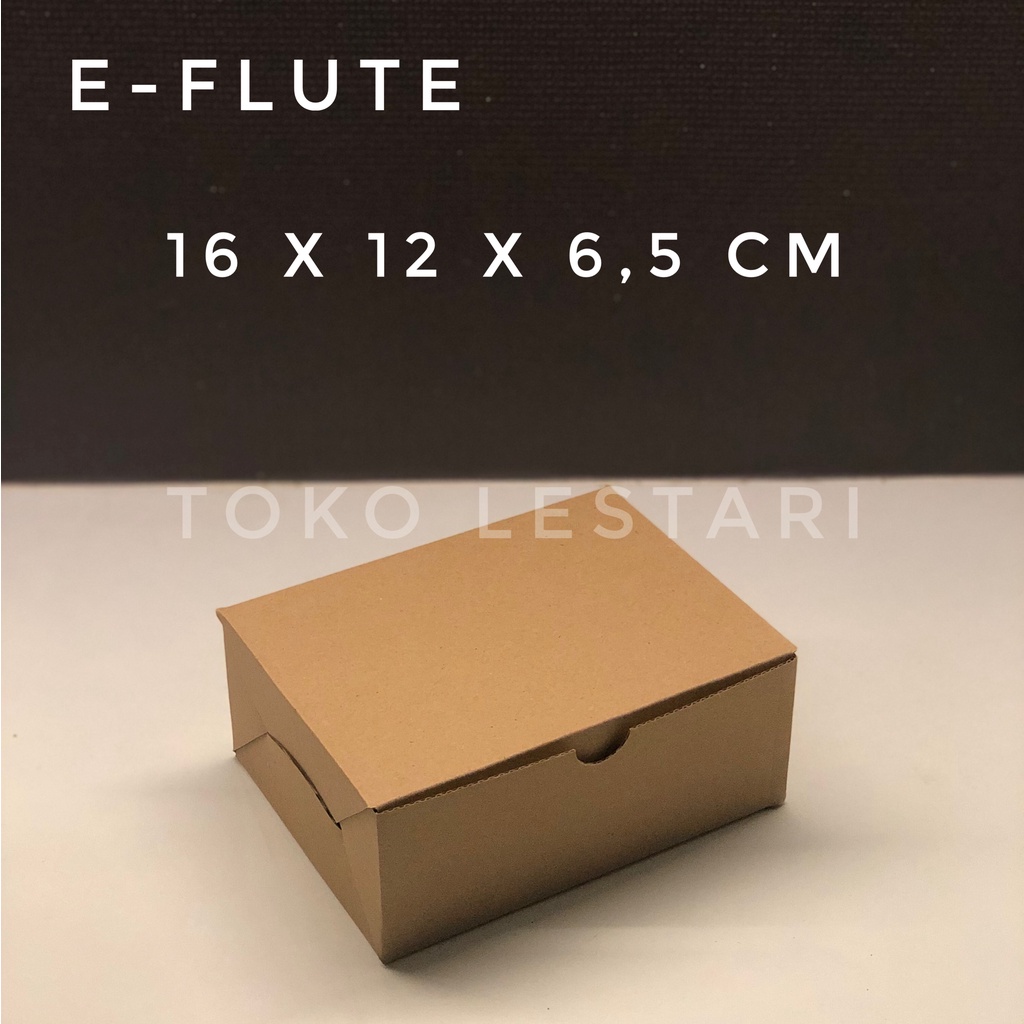 Box Kardus E-Flute Coklat Untuk Packaging Olshop Sovenir Jam Kotak Kado Hampers Gelang 16x12x6.5 CM