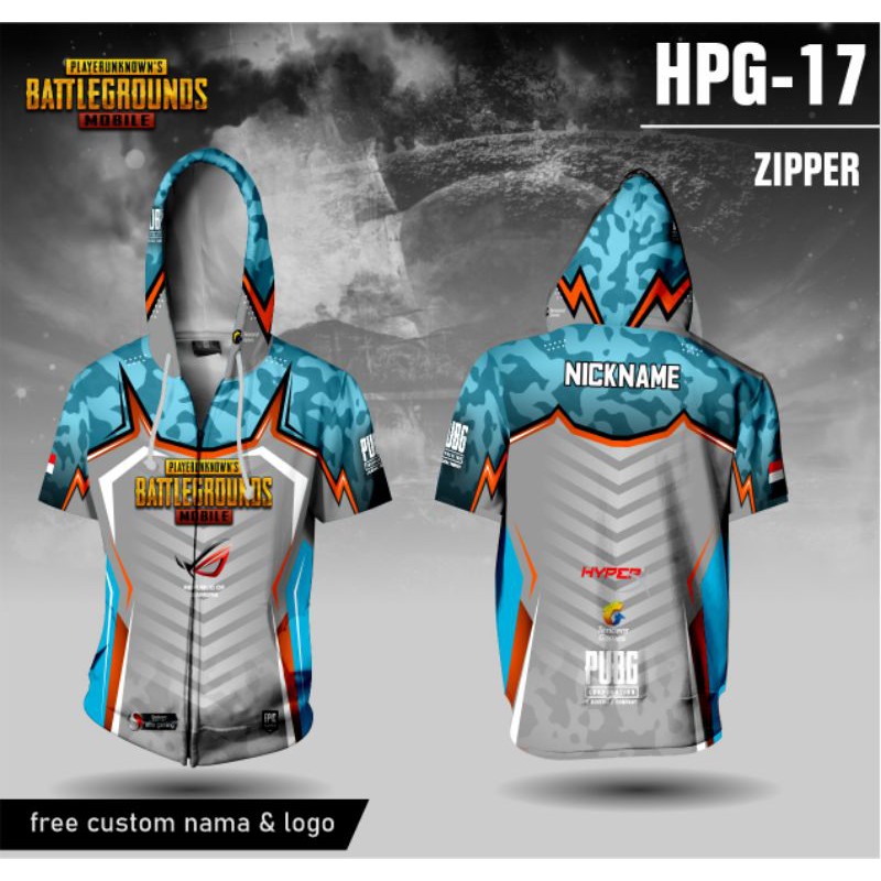 Baju Hoodie zipper jersey  PUBG