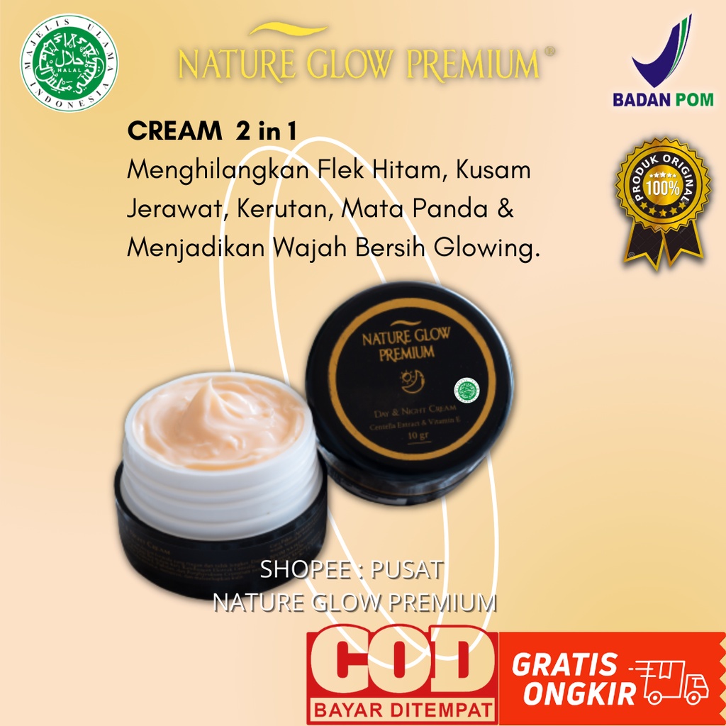 CREAM NATURE GLOW PREMIUM KRIM JERAWAT CREAM ACNE FLEK HITAM KRIM KULIT KUSAM CREAM AMAN BUMIL BUSUI