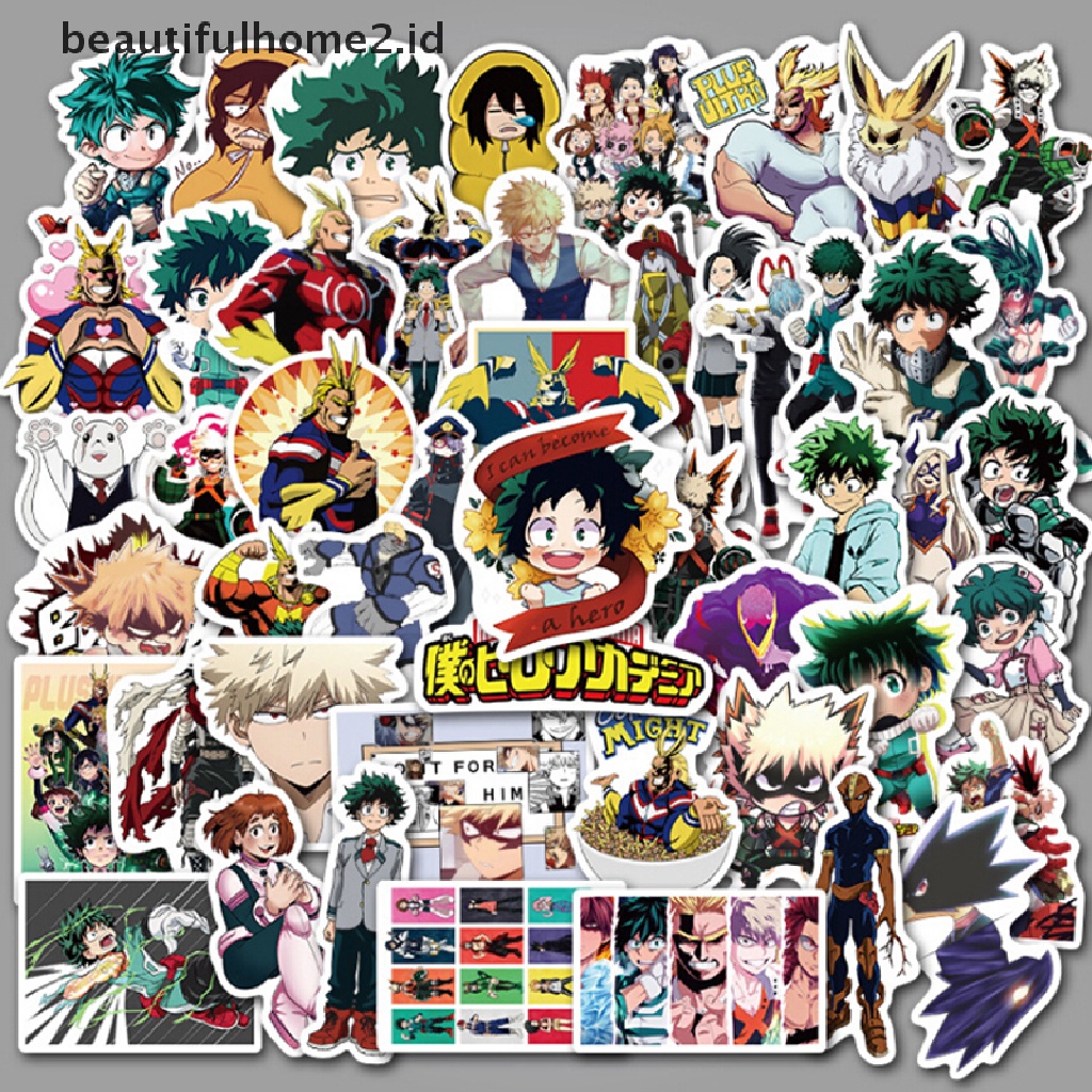 (Beautifulhome2) Buku Literatur Klasik Bahasa MandarinId 50pcs Stiker Anime My Boku No Hero Academia Untuk Laptop / Koper