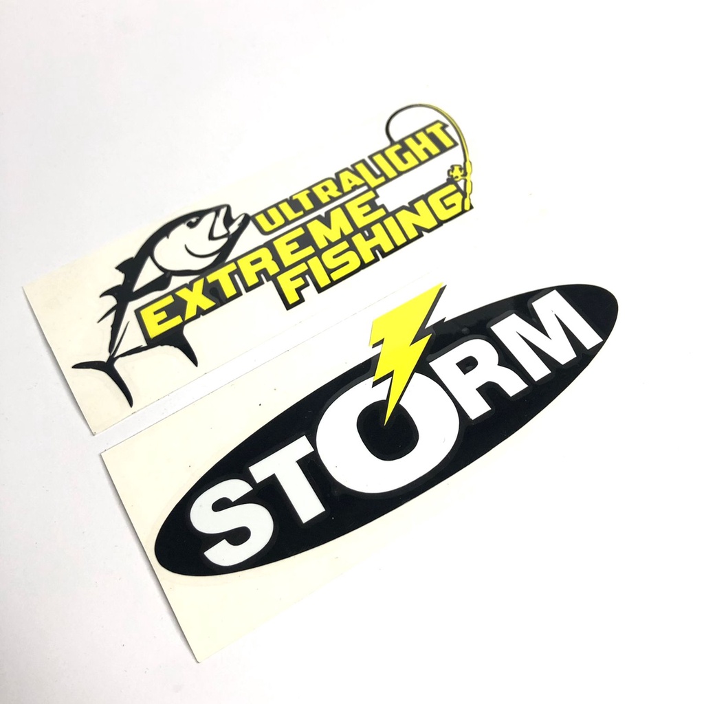 Stiker UL Cutting Sticker Ultralight fishing dan Storm