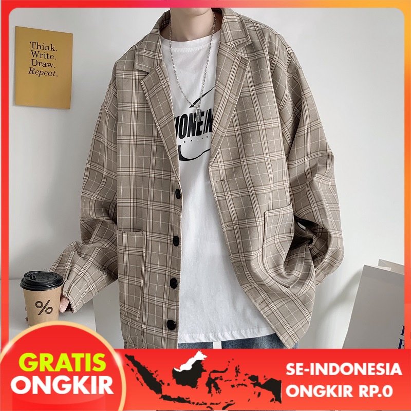 Kemeja Pria Jas Pria Korea Seragam Fashion jas Casual