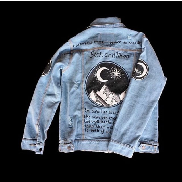 

Jaket lukis painting denim