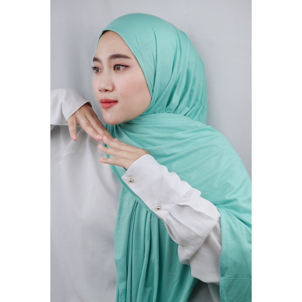 PASHMINA INSTAN KAOS /NARA INSTAN-Mint
