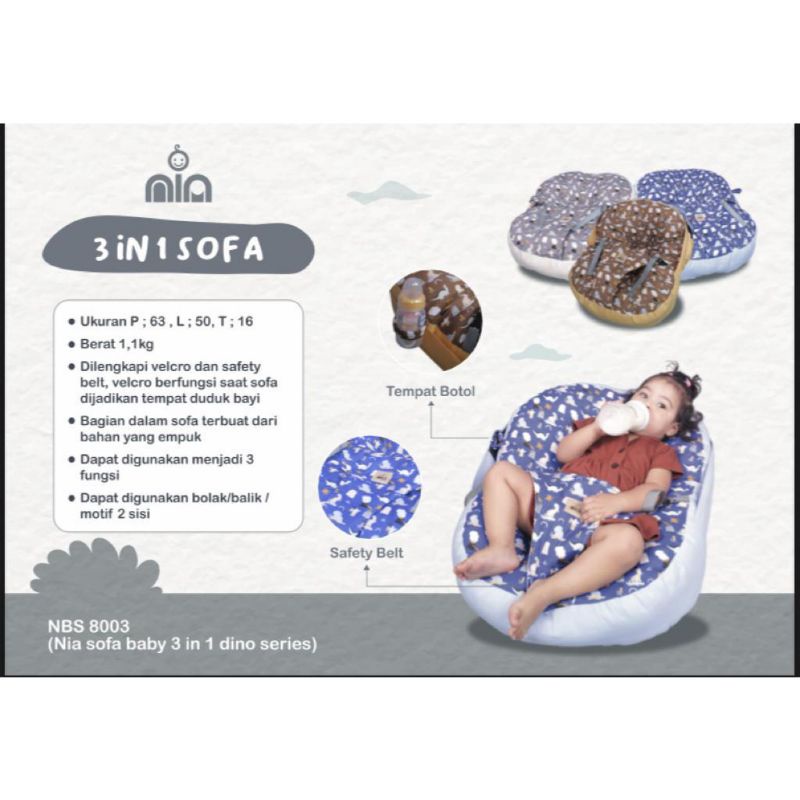 Nia 3 in 1 Sofa Baby