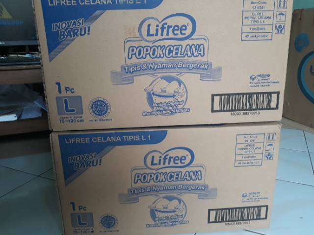 POPOK CELANA DEWASA MERK LIFREE uk L isi 10pcs