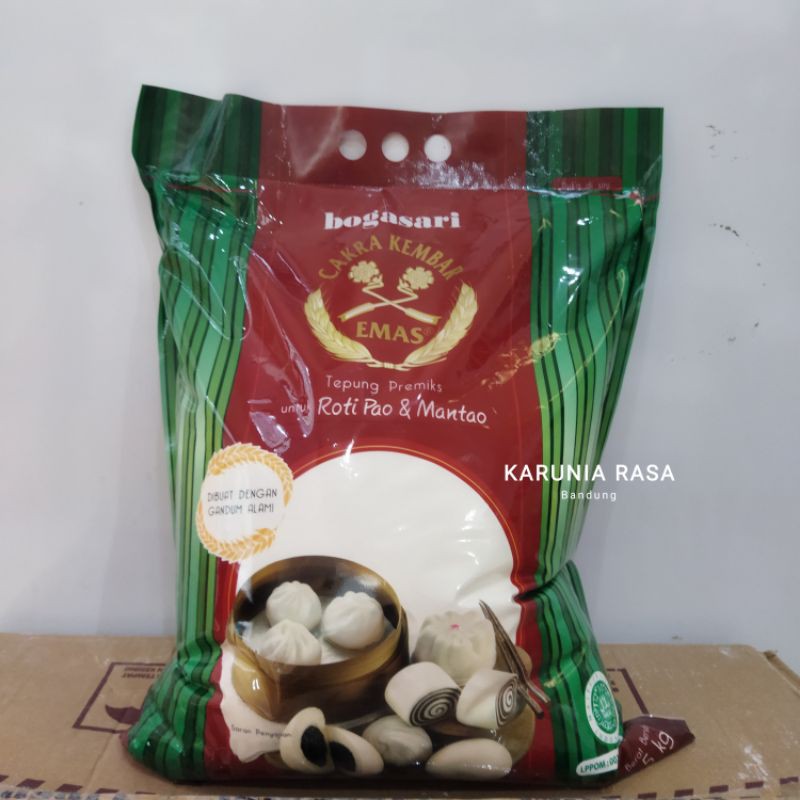 

CAKRA KEMBAR EMAS Tepung Premiks untuk Roti Pao & Mantao (repack 1kg)