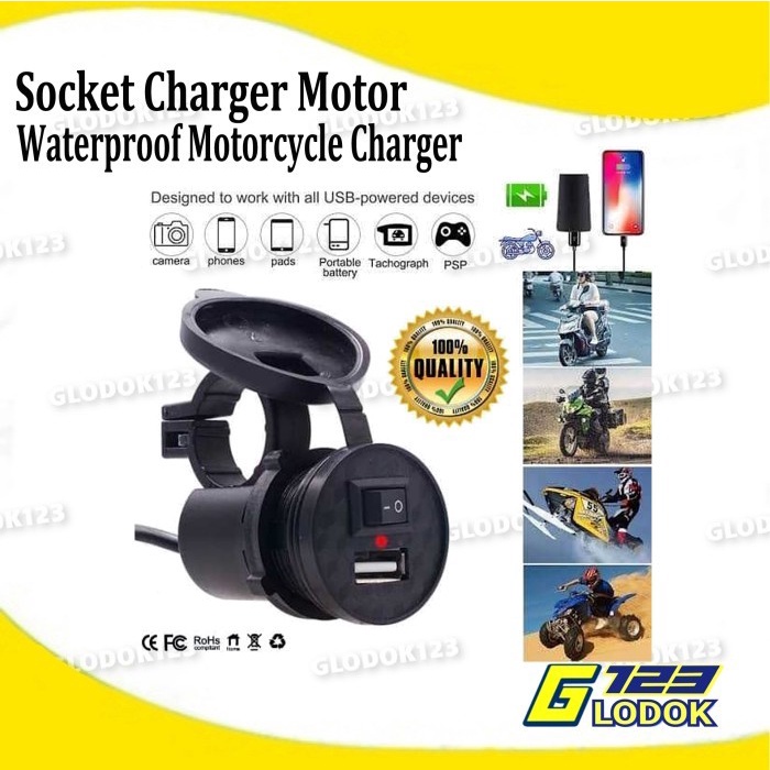 Casan Hp Motor USB ANTI AIR Charger HP Phone Handphone Chasan Carger