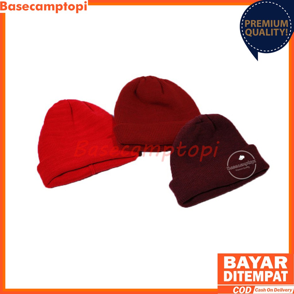 Topi Kupluk Beanie Hat Polos Pria Wanita Murah