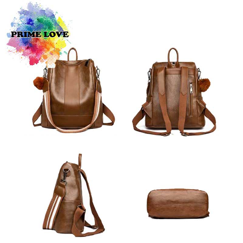 Tas Punggung Ransel Wanita Simple Polos Tas Shoulder Bag Gendong Wanita Fashion Elegan - TW1842