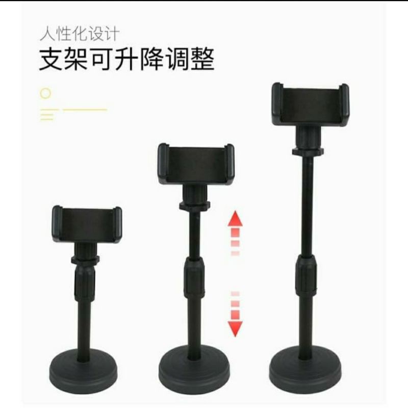 Mobile Phone Bracket live | Stand Holder Hp | Tempat handphone di meja horisontal vertical 360 Bisa Atur Tinggi dan Arah Ponsel