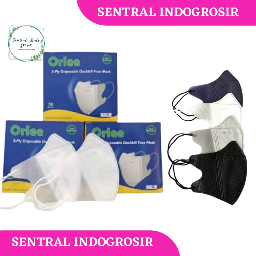 Orlee Masker Duckbill Earloop Embossed (1Box 50 Pcs)