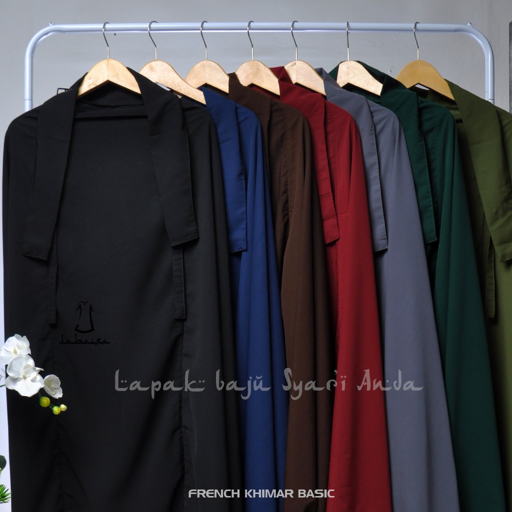 Labasa French Khimar Basic L-XL-XXL | French Hijab - Bisa COD