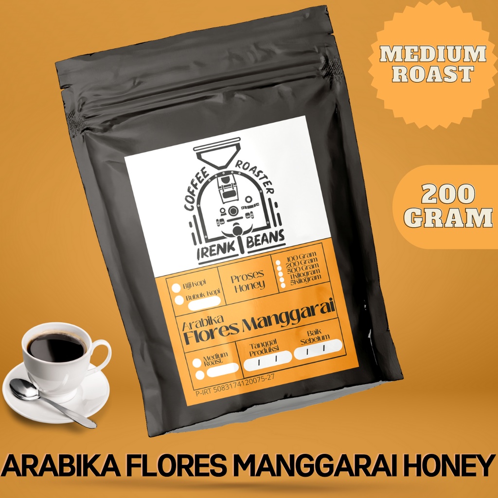 

Kopi Arabica Flores Manggarai Honey 200g Biji Bubuk