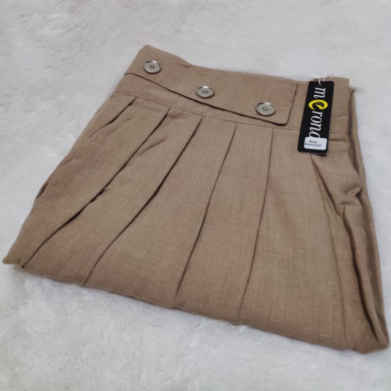 Rok Jumbo Rempel Wanita Katun Supernova SUPER PREMIUM Bawahan Wanita Berkualitas-MOCCA