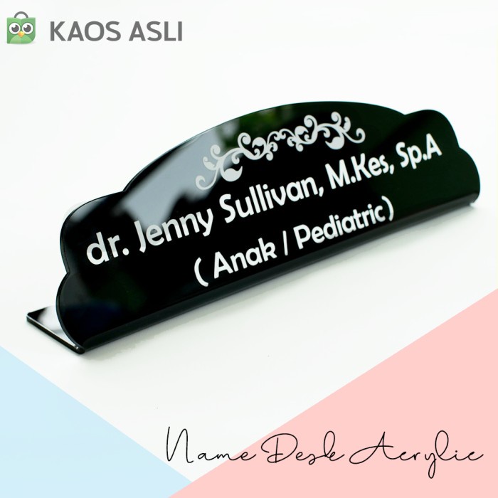 

Id Card - Papan Nama Akrilik Meja Name Desk Minimalis Acrylic