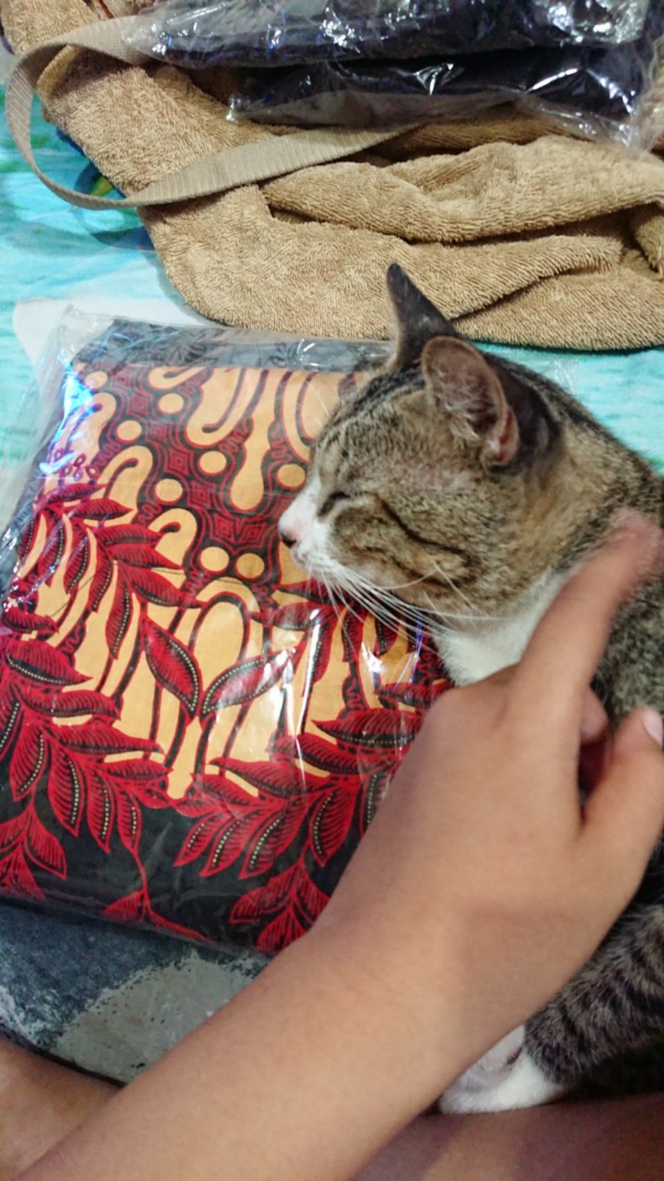 Batik Trusmi Kemeja Batik Pria Lengan Panjang Merah Hitam Seno