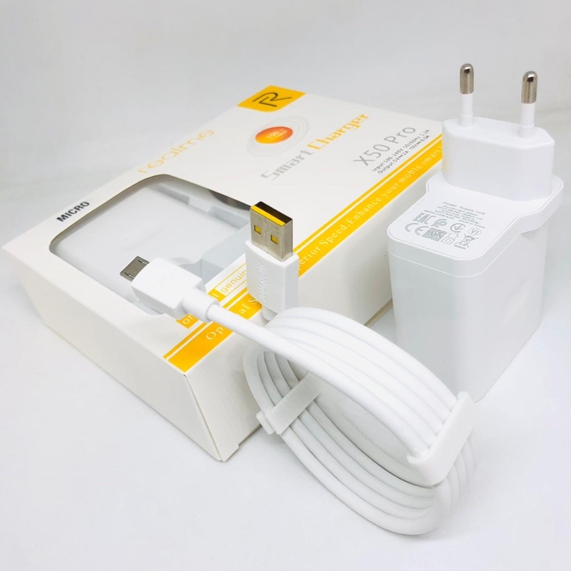 PROMO CHARGER BLACK REALME X50 PRO SUPER DART MICRO / TYPE C ORIGINAL QUALITY BIG ADAPTER
