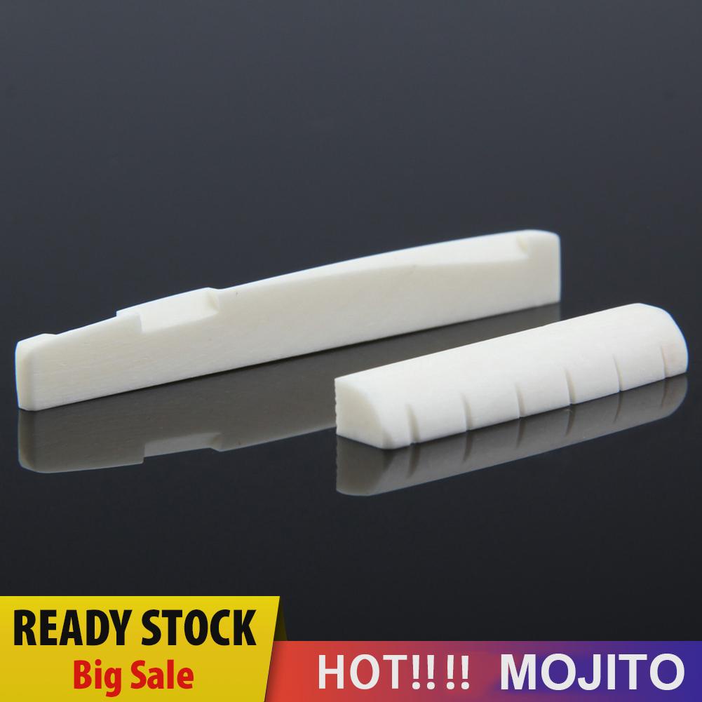 Mojito*4pcs Bone Guitar Bridge Nut Saddle 6 String Guitar Musical Instrument Parts