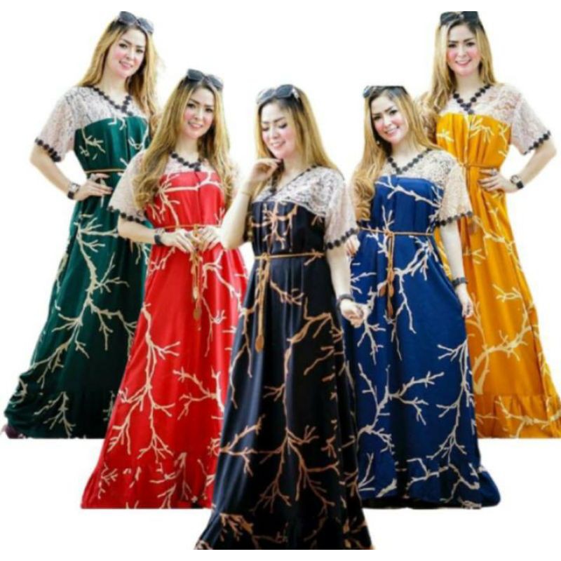 daster Arab brokat terbaru motif akar