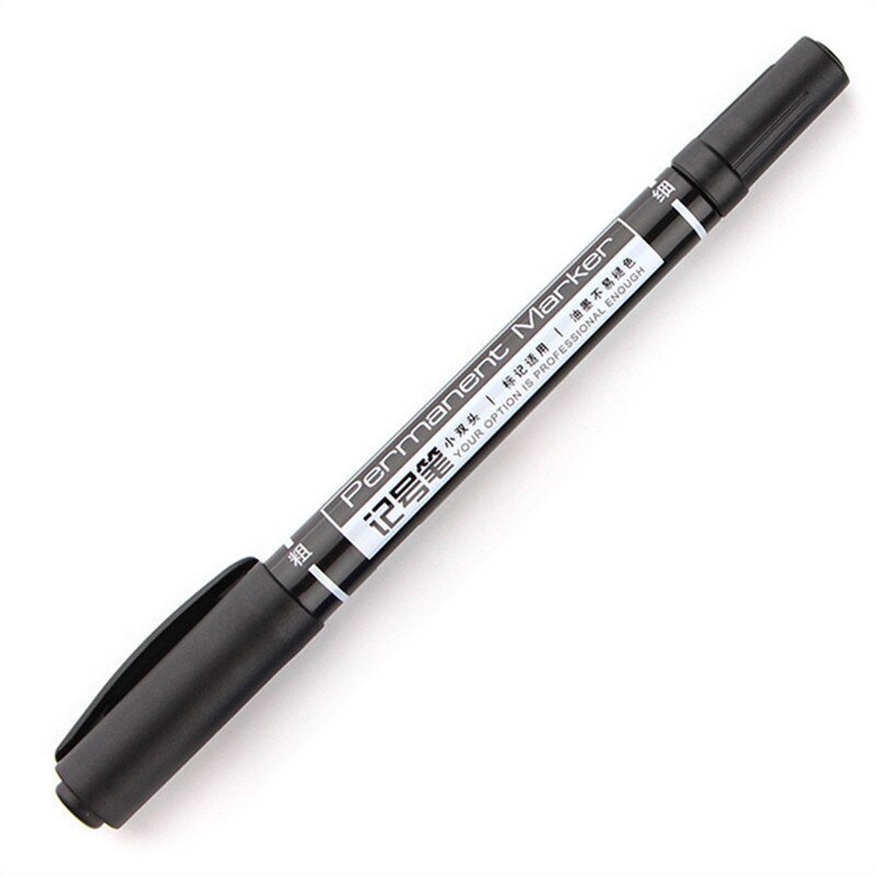 

Deli Pena Permanen Dual Head Tip Marker Pens Waterproof - Hitam