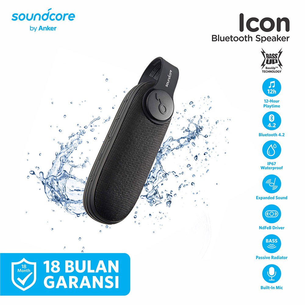 Speaker Bluetooth Anker Soundcore Icon Ip67 A3122 Shopee Indonesia