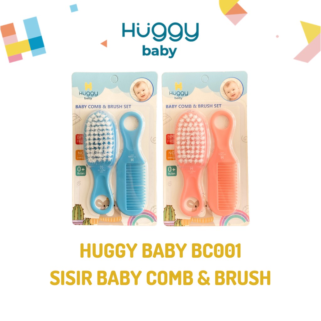 Huggy Baby BC001 Sisir Bayi Comb and Brush Set