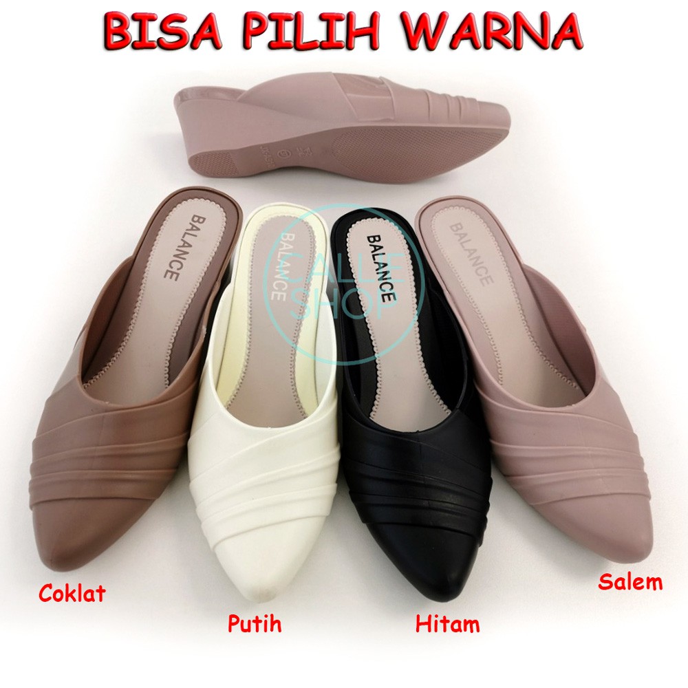  Sandal  Selop  Wanita  Jelly  Wedges Elegan A910 BISA PILIH 