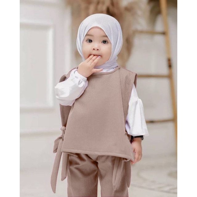 Baju anak perempuan 3in1 0 3 tahun bahan jatuh adem elastis