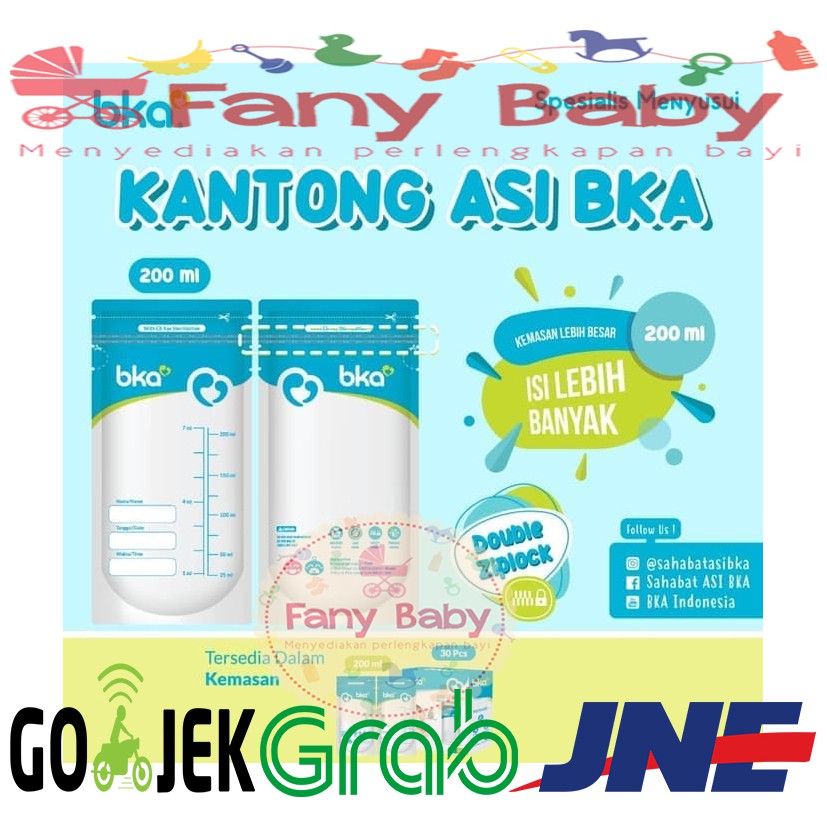 BKA BREASTMILK STORAGE BAGS [ 200ML ISI 30PCS ]