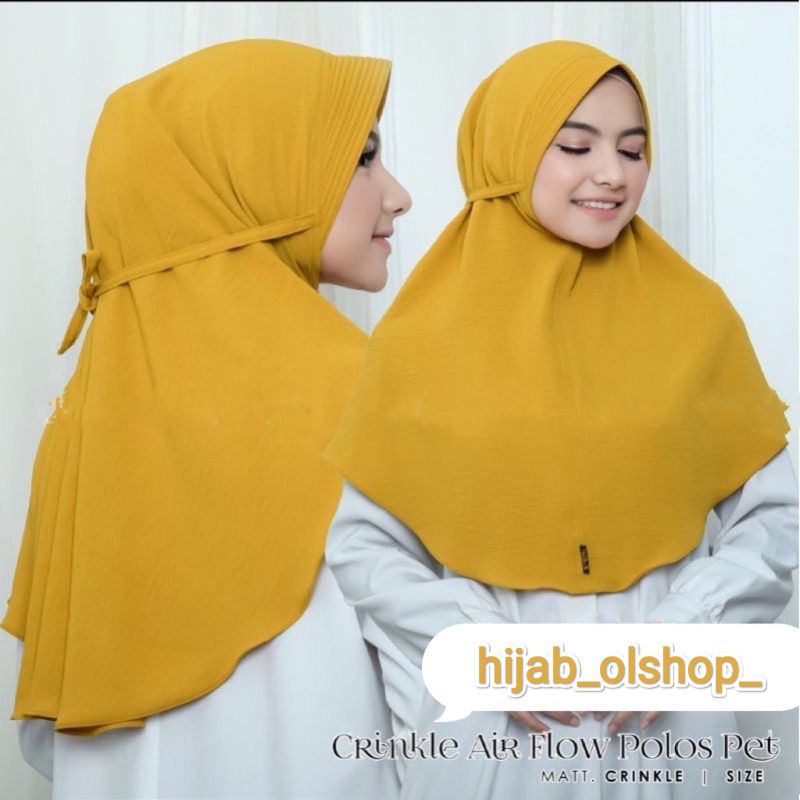 HIJAB BERGO MARYAM PED TALI CRINGKLE AIR FLOW/ KERUDUNG TALI IKAT BELAKANG