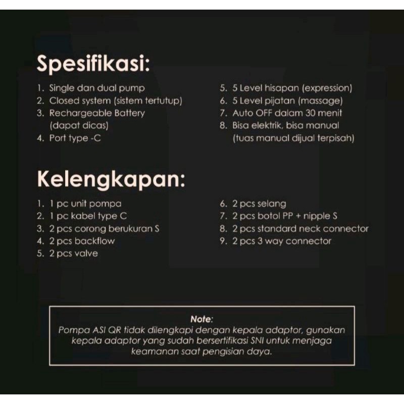 Pompa Asi Elektrik Spectra QR (Q+ Rechargeable) Terbaru 2022