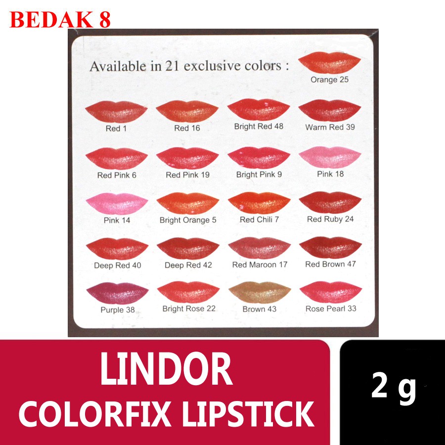 Lindor Colorfix Lipstick 2 g/ Lipstik Lindor Colorfix