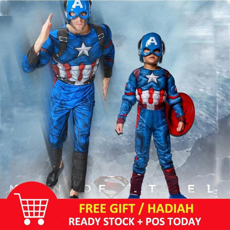 Kostum captain america costume kapten america anak costum kapten amerika custom baju kapiten