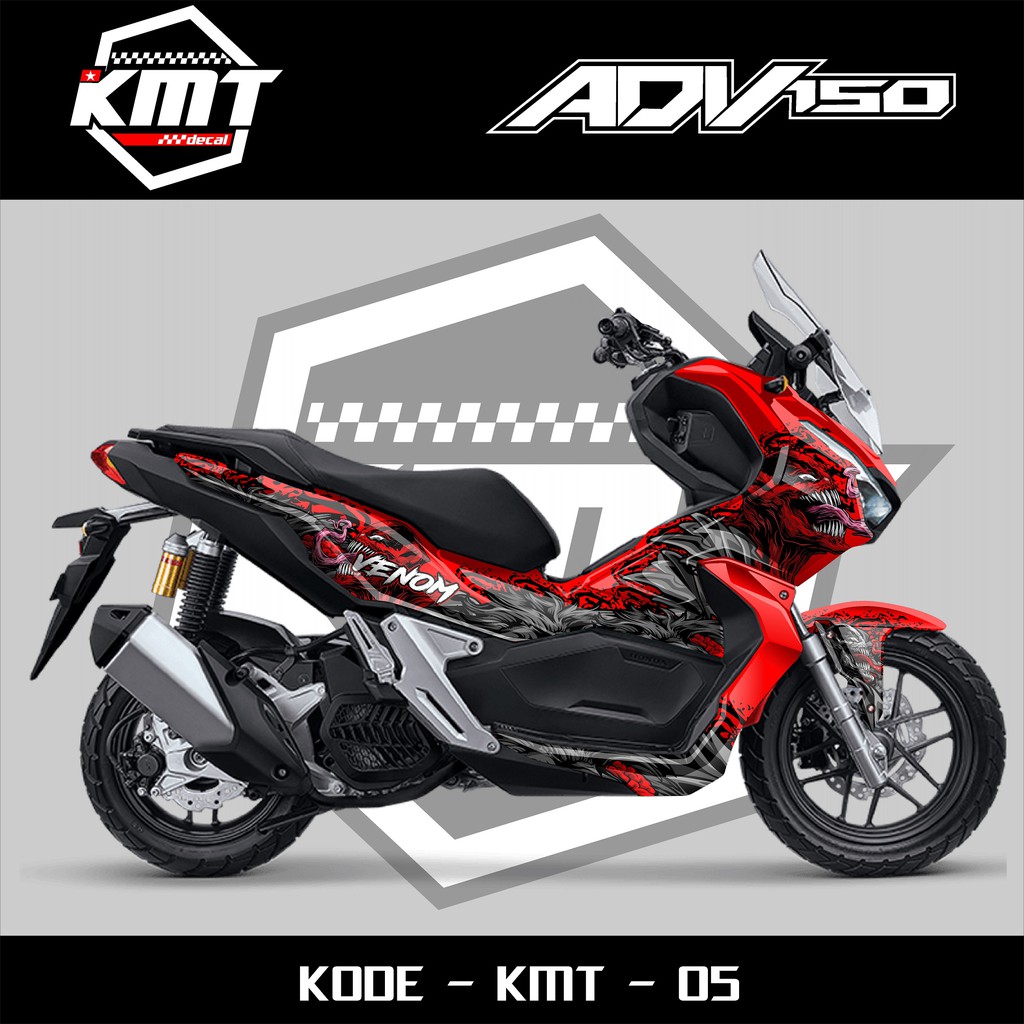 TERBARU Decal Stiker Honda Adv 150 Dekal Stiker Striping ADV Fullbody Custom Desain Abtrak Venom Kod