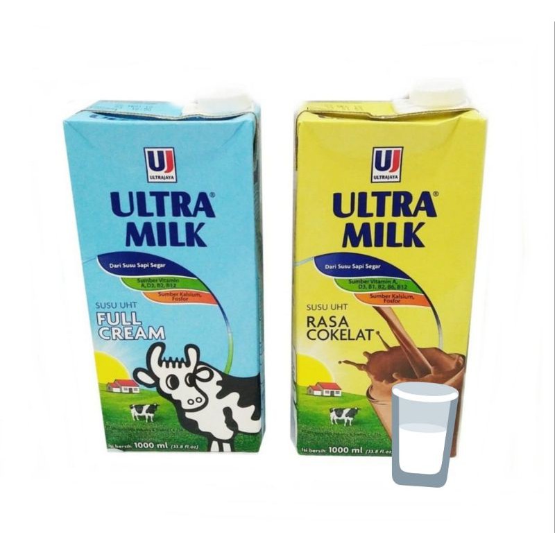 

DA Susu Ultra 1 Liter / SUSU ULTRA MILK UHT FULL CREAM / RASA COKLAT 1 ML ( 1 LITER )