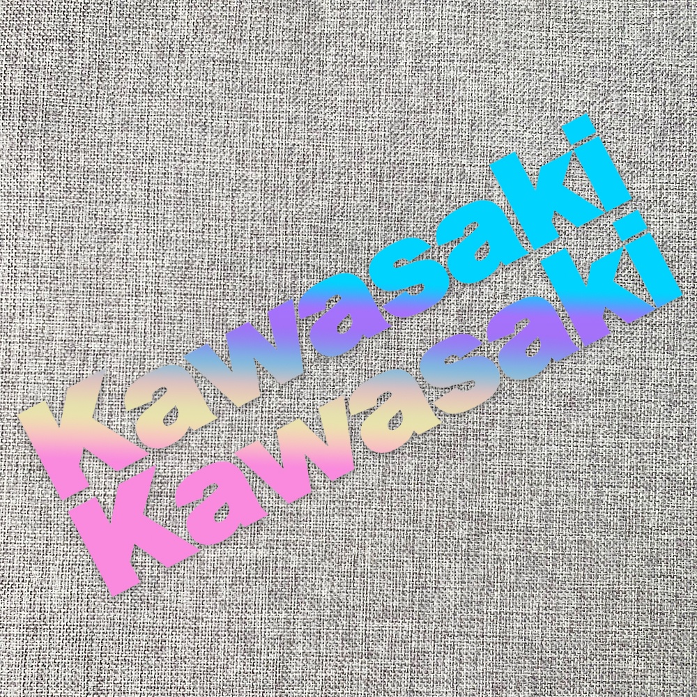 1 Set Stiker Reflektif Laser Logo Kawasaki Untuk Dekorasi Motorcross