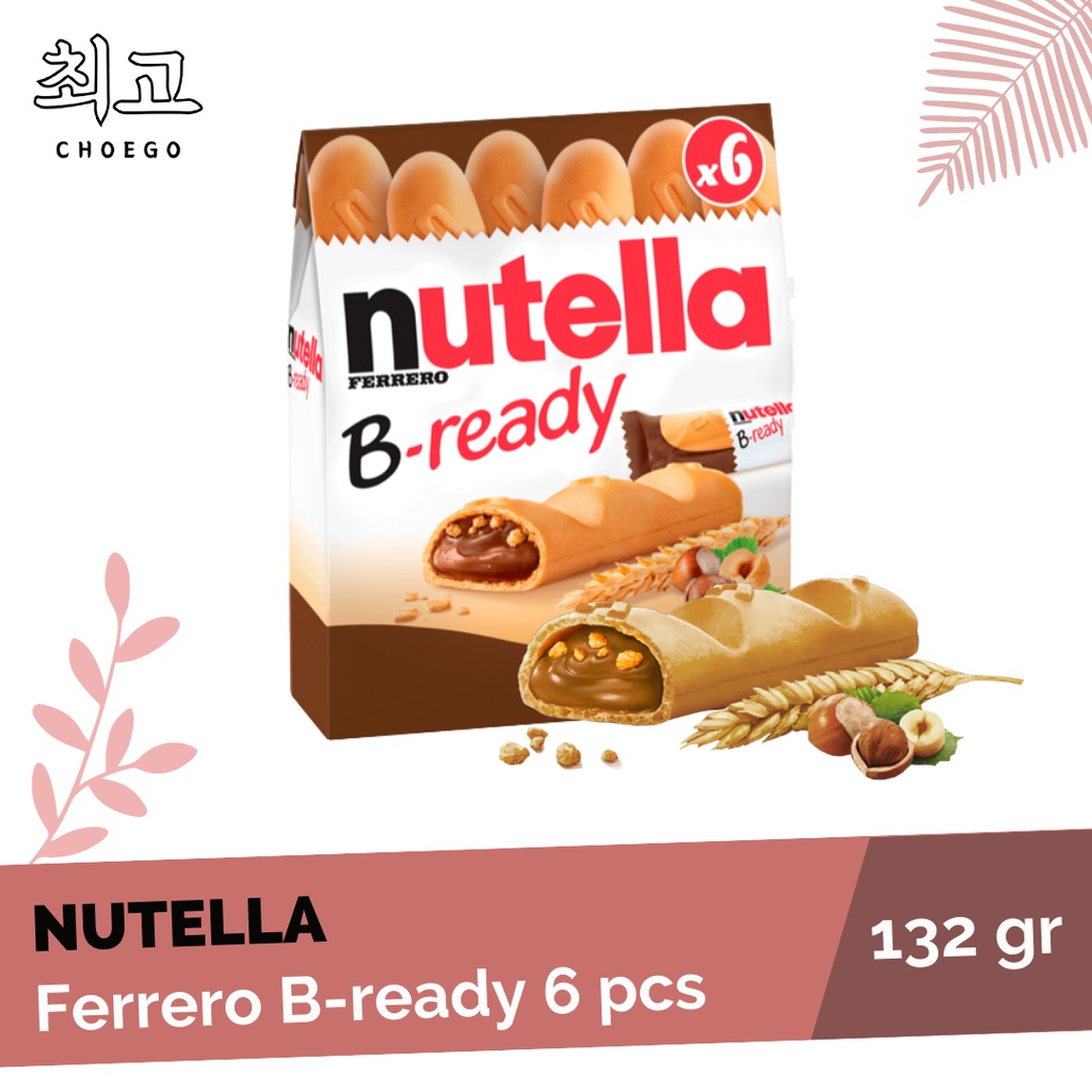

NUTELLA Ferrero B-ready Wafer Bar Cokelat Isi 6pcs