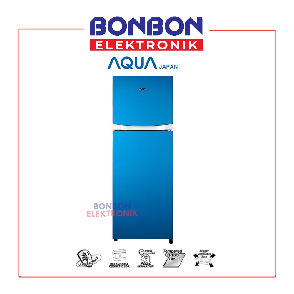 AQUA Kulkas 2 Pintu AQR-D275 RBD / AQRD 275 / AQR D275RBD Inverter