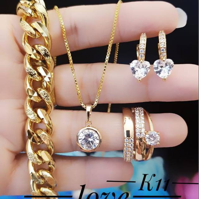 Xuping set perhiasan lapis emas 24k 2830